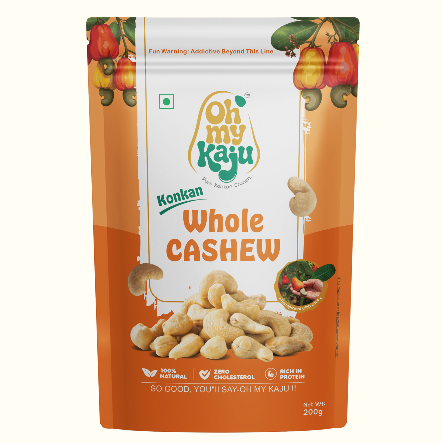 Premium Authentic Konkan Whole Unpeeled Cashews (With Skin) | Goa Origin Natural Kaju | Oh My Kaju™