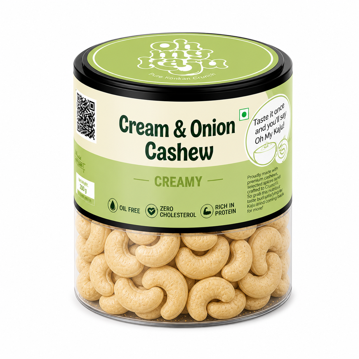 Cream & Onion Flavoured Cashews 125 gms