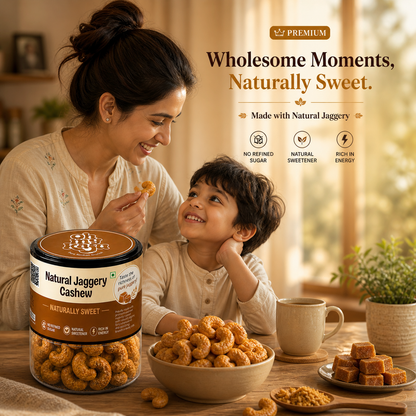Natural Jaggery Cashews 125 gms