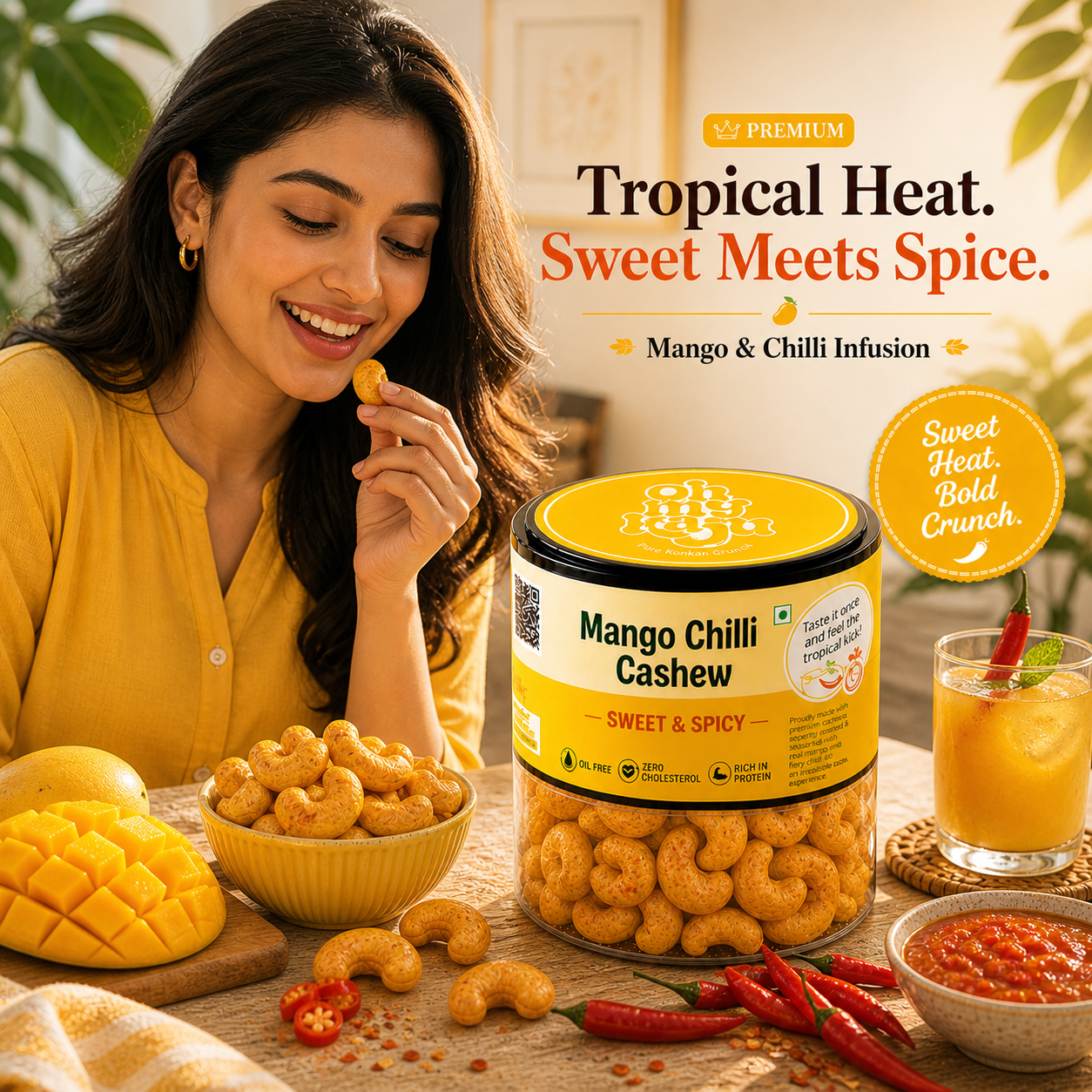Mango Chilli Flavoured Cashews 125 gms
