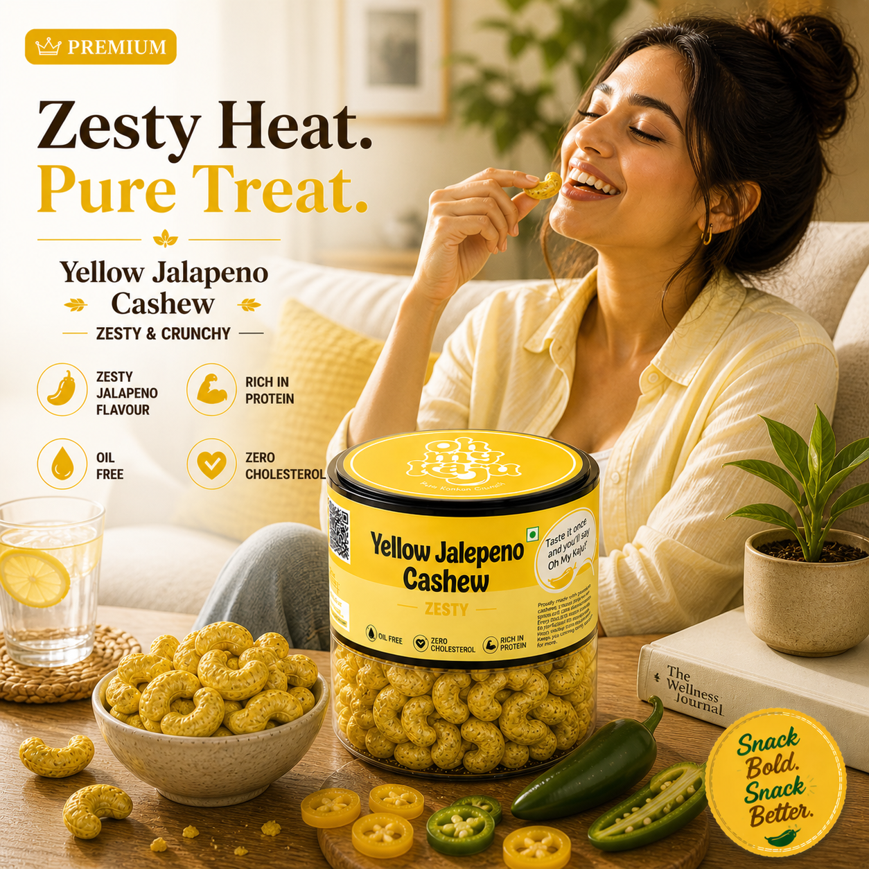 Jalapeno Flavoured Cashews 125 gms