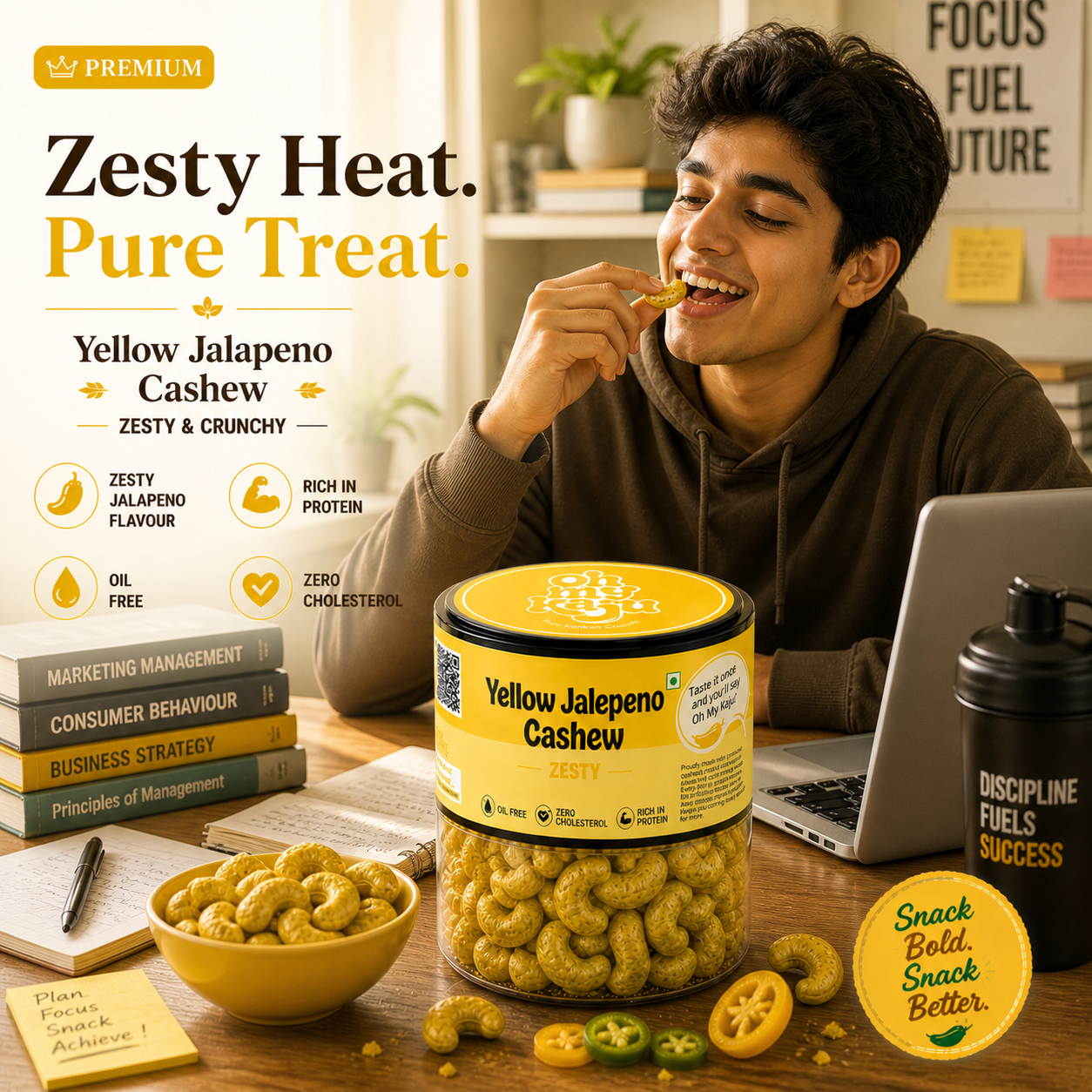 Jalapeno Flavoured Cashews 125 gms