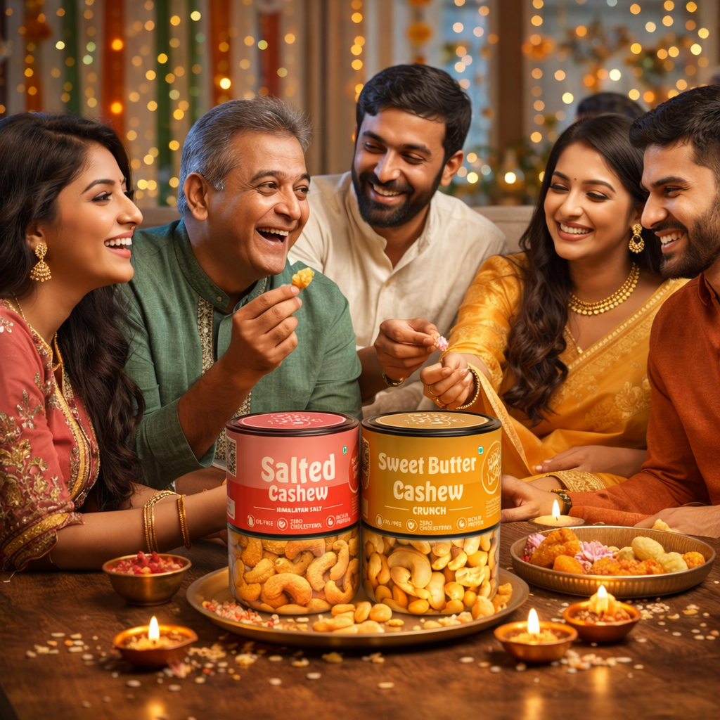Oh My Kaju™ Premium Cashew Combo Pack – Himalayan Salted + Sweet Butter Crunch | Gourmet Healthy Snacks | High Protein, Oil-Free-100 gms each