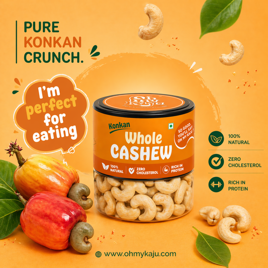 Premium Konkan Farm Fresh Cashews from Konkan – Pure, Crunchy, Premium Quality-100 gms