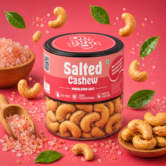 Himalayan Rock Salted Cashews | Premium Roasted Konkan Kaju | Healthy Salted Cashew Nuts (Oil-Free) – Oh My Kaju-100gms