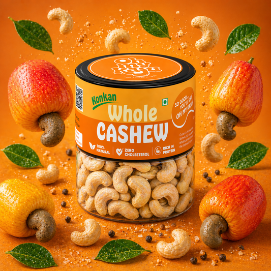 Premium Konkan Farm Fresh Cashews from Konkan – Pure, Crunchy, Premium Quality-100 gms