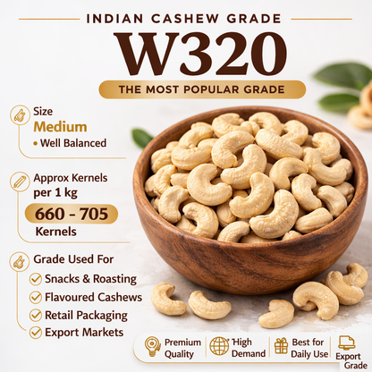 Premium  Konkan Cashew W320| Fresh Regular Kaju Nuts | Goa-Origin Style – Oh My Kaju™